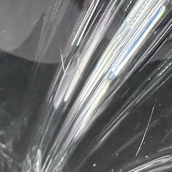 Vintage Cofrac Art Verrier France HEAVY Clear Crystal Centerpiece Vase 10" - Picture 7 of 11